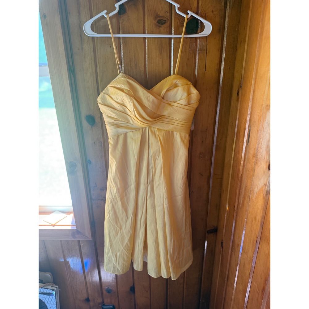 Yellow Cocktail Dress Strapless Party Dress Formal Occasion Dress size‎ 2